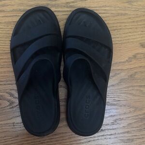 CROCS Black Getawag Strappy Slide Sandals